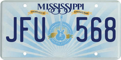 MS license plate JFU568