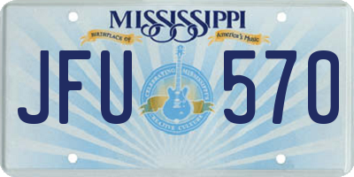 MS license plate JFU570
