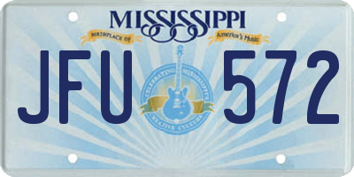 MS license plate JFU572