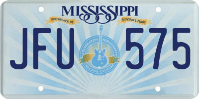MS license plate JFU575