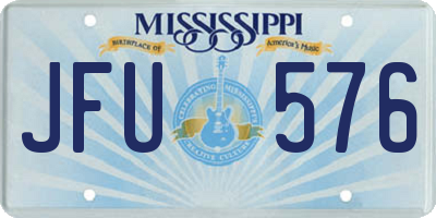 MS license plate JFU576