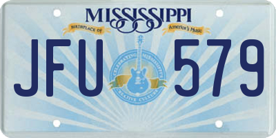 MS license plate JFU579