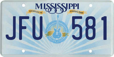 MS license plate JFU581