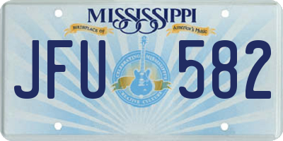 MS license plate JFU582