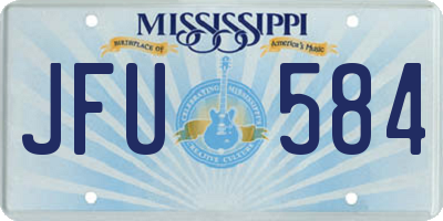 MS license plate JFU584