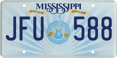 MS license plate JFU588
