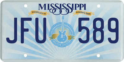 MS license plate JFU589