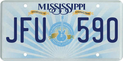 MS license plate JFU590
