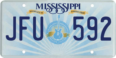 MS license plate JFU592