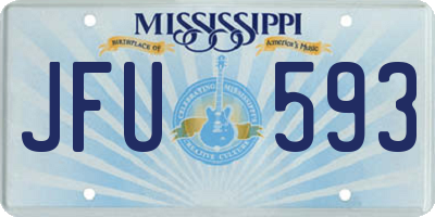 MS license plate JFU593