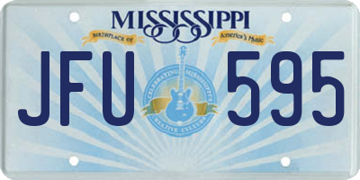 MS license plate JFU595