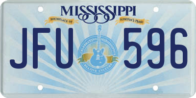 MS license plate JFU596