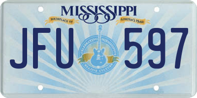 MS license plate JFU597