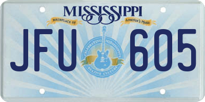 MS license plate JFU605