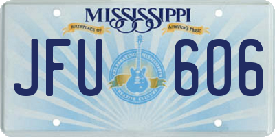 MS license plate JFU606