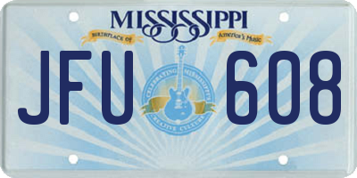 MS license plate JFU608