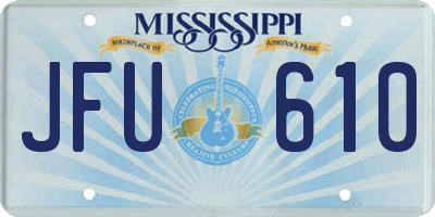 MS license plate JFU610