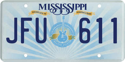 MS license plate JFU611