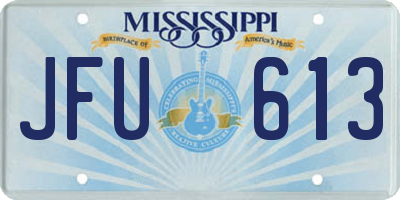 MS license plate JFU613