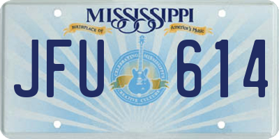MS license plate JFU614