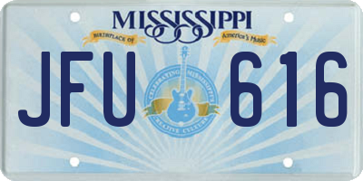 MS license plate JFU616