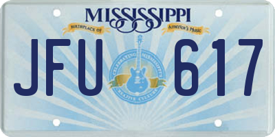 MS license plate JFU617