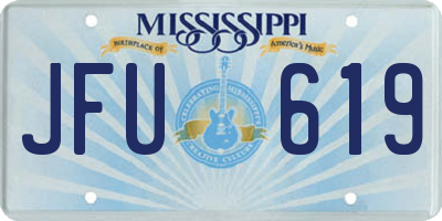 MS license plate JFU619
