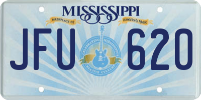MS license plate JFU620