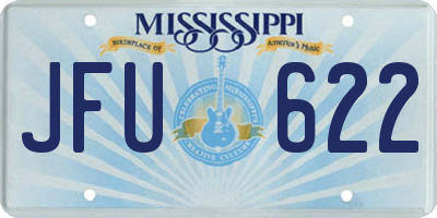 MS license plate JFU622