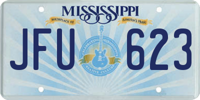 MS license plate JFU623