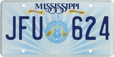 MS license plate JFU624