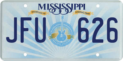 MS license plate JFU626