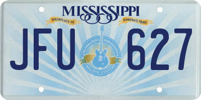 MS license plate JFU627