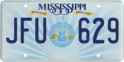 MS license plate JFU629