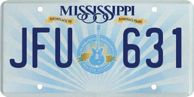 MS license plate JFU631