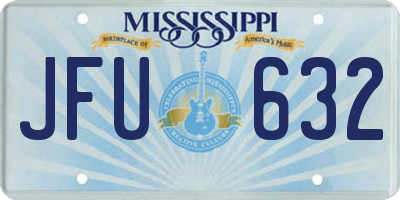 MS license plate JFU632