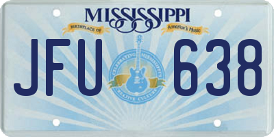 MS license plate JFU638
