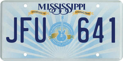 MS license plate JFU641