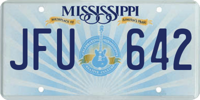 MS license plate JFU642