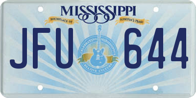 MS license plate JFU644