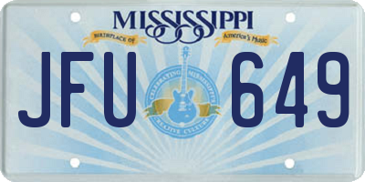 MS license plate JFU649