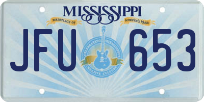 MS license plate JFU653