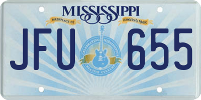 MS license plate JFU655