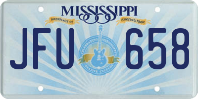 MS license plate JFU658