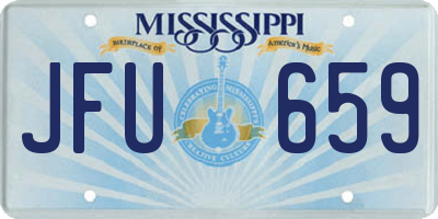 MS license plate JFU659