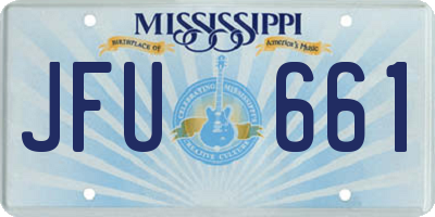 MS license plate JFU661