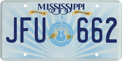 MS license plate JFU662