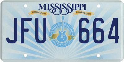 MS license plate JFU664