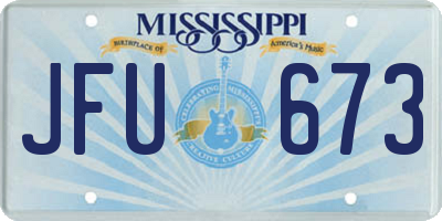 MS license plate JFU673
