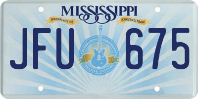 MS license plate JFU675